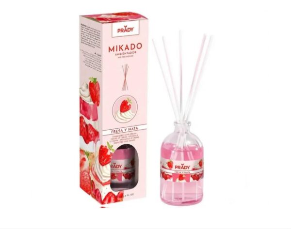 Mikado fresa y nata