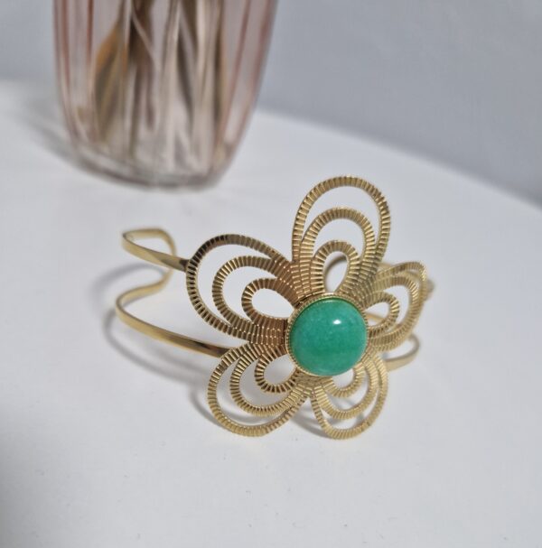 Pulsera Brazalete Flor - Imagen 2
