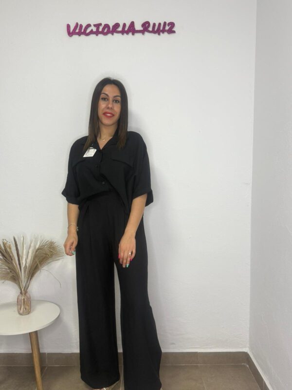 Conjunto lino Macarena Negro