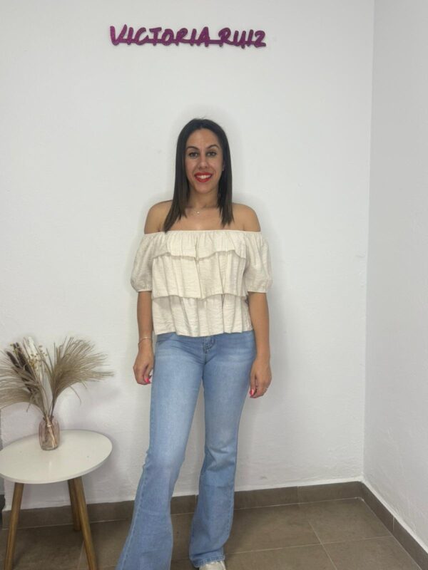 Camisa Carmen Beige