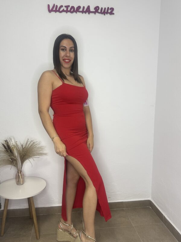 Vestido nudo rojo
