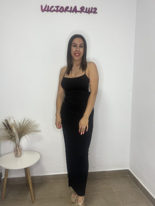 Vestido nudo negro - Imagen 2