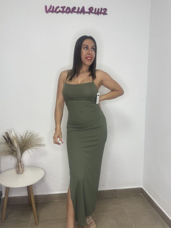 Vestido nudo verde