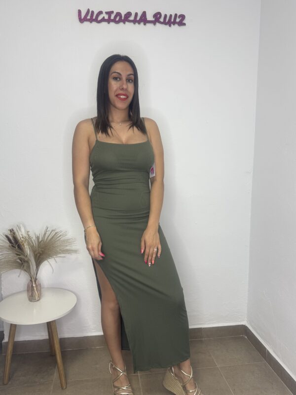 Vestido nudo verde - Imagen 2