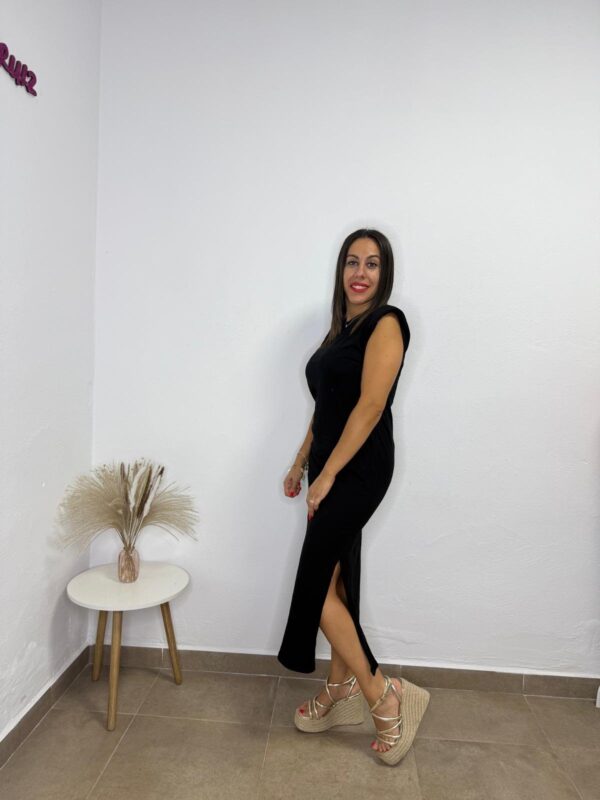 Vestido Hombreras Negro - Imagen 2