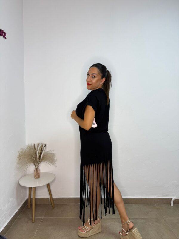 Vestido Flecos Negro - Imagen 2
