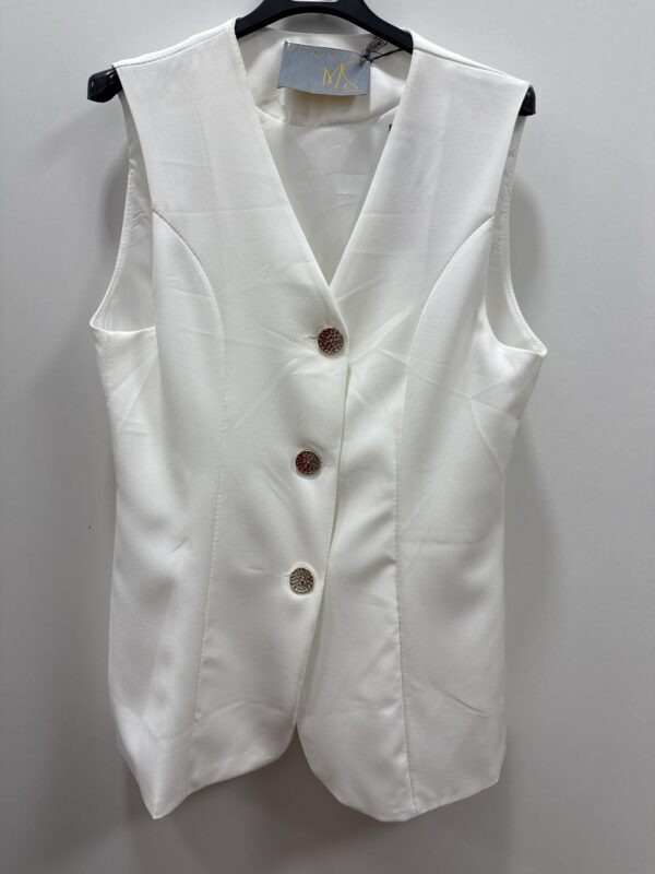 Chaqueta sin mangas blanca