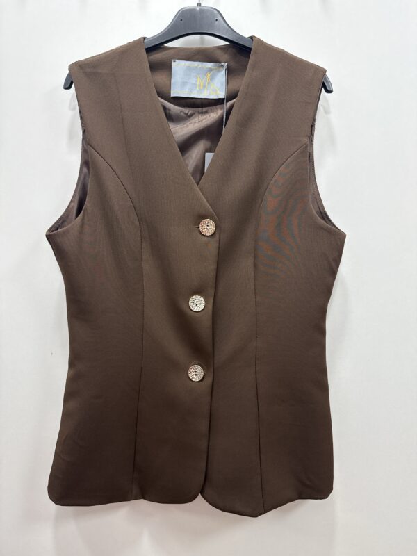 Chaqueta sin mangas chocolate
