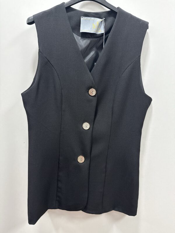 Chaqueta sin mangas negra