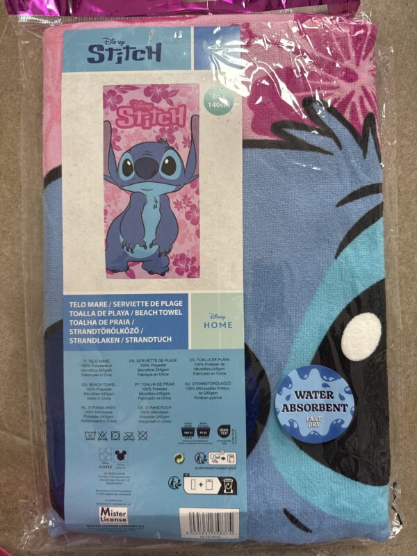 Toalla Stitch rosa - Imagen 2