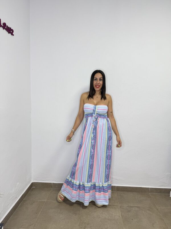 Vestido Grecia celeste