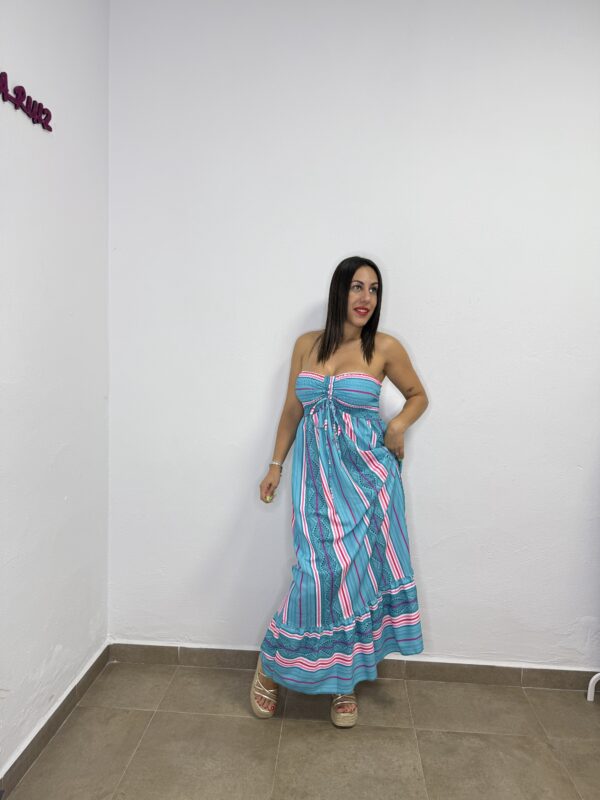 Vestido Grecia turquesa