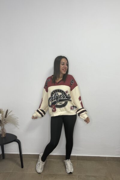 Sudadera California burdeos
