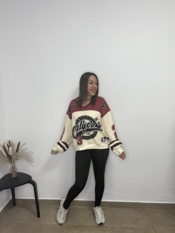 Sudadera California burdeos