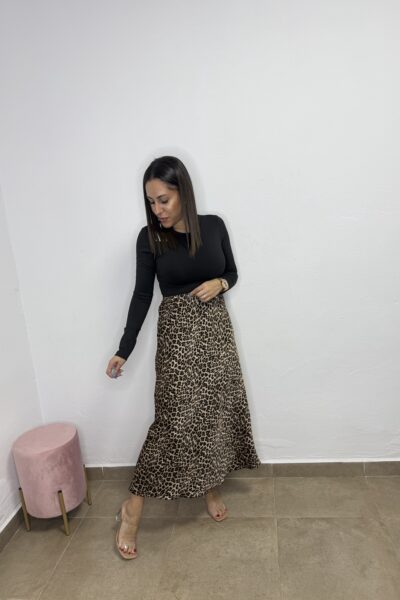 Falda Print Satinada