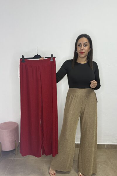 Pantalon brillo recto