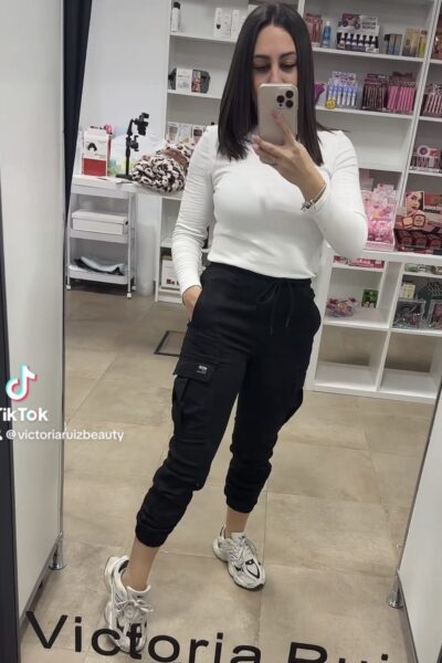 Pantalon cargo negro