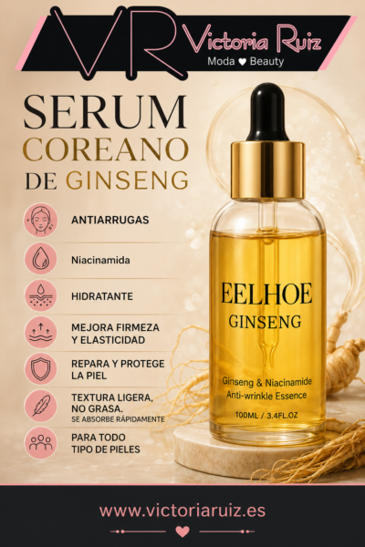 Sérum coreano antiarrugas de Ginseng y Niacinamida