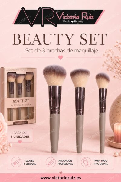 Pack 3 brochas maquillaje
