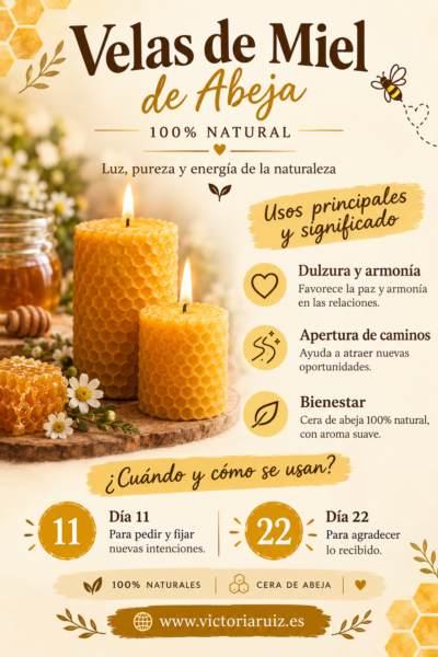 Velas Miel de Abeja 100% natural