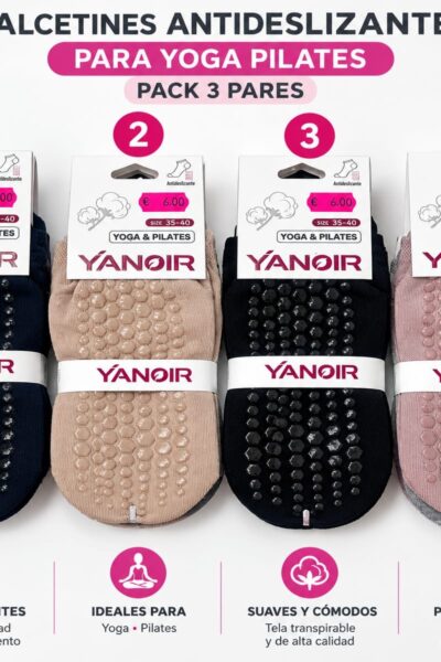 Pack 3 calcetines Antideslizantes Yoga y Pilates